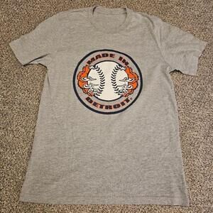 Men's Made in Detroit Gray T-Shirt - See Photos for Measurements Tigers Baseball